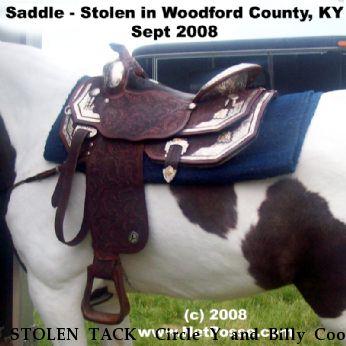 STOLEN TACK  Circle Y and Billy Cook Saddles, Near Midway, KY, 40347